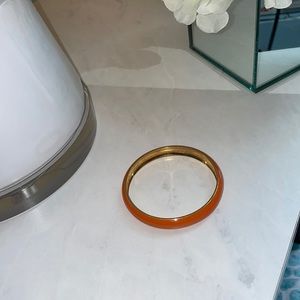 J. Crew orange and gold bangle bracelet